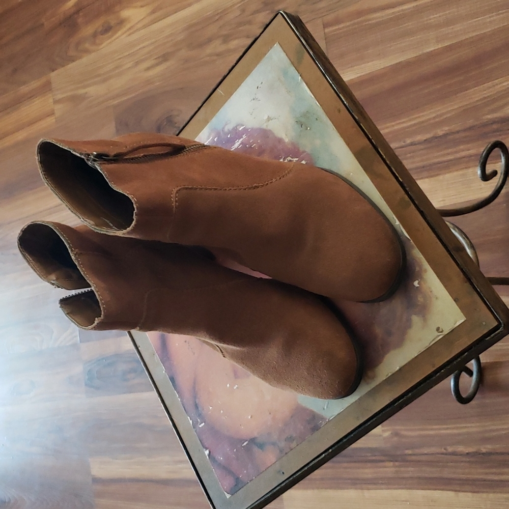 Tan booties
